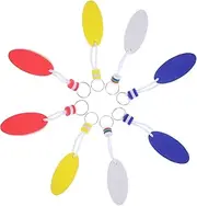 HOUDERCO 8pcs Floating Keychains for Boating Durable Oval Key Rings for Surfing and Water Sports Commemorative
