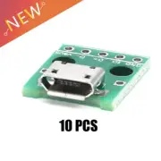 10PCS MICRO USB To DIP Adapter 5pin Female Connector B Type PCB Converter