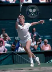 Boris Becker of West Germany in Semi-final action against Anders - Old Photo 1