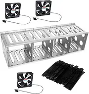 KONTONTY 1 Set Hard Disk Cage Accessory Tray Hard Drive Bracket External Hard Drive Stainless Steel Silver 3.5 Inch Hard Drive Case Multi-Layer Hard Disk Rack Multi-Layer Expansion Shelf