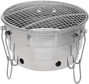 Portable Grills Three Layers Round Barbecue Stove, Removable Bbq Tool, Barbecue Shelf for Outdoor Cooking Camping Hiking Picnics Camping BBQ