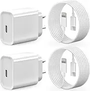 [Aerostralia] iPhone Fast Chargers,[2-Pack] 20W iPhone/iPad Charger Adapter USB-C to Lightning Cable 1m,USB C Apple Charger Adapter Lightning Cord Compatible iPhone 14/13/12/11/X/9/8,iPad,Airpod White