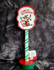New tall Elf on the shelf Christmas Holiday Greeting Sign LIGHT UP THE HOLIDAYS