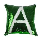 Sublimation Sequin Pillow Case Blanks 16''x16'' 2PCS Green Flip Reversible Me...