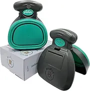 MonPtit Pooper Scooper, Portable Sanitary Dog Poo Pick Up with Bag Dispenser, for Large Medium Small Dogs Cat or Pet, Durable Poop Picker, Easy to Use, Comfortable Grip, Scoop on All Surfaces (Medium)