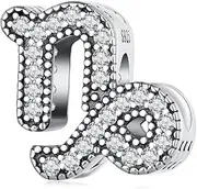 [ShiYu] Capricorn 12 Zodiac Sign Charms for Pandora Bracelets, 925 Sterling Silver Constellation Charm Bead Gifts for Women Girls, Cubic Zirconia, Cubic Zirconia