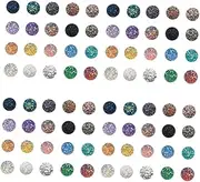 HONITANO 100 Pcs Round Resin Rhinestone Flat Back DIY Jewelry Accessories for Bracelet and Earrings Making Random Color Iridescent Design for Unique Craft Projects Random Color