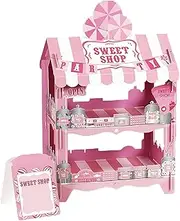 HaakLux Cupcake Stand Sweet Treat Candy Shop Cake Dessert Cart Holder Display for Ice Cream Birthday Theme Party Decorations