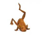 Garden Cast Iron 29cm Frog Balancing Sculpture Outdoor Ornament Patio Home Decor