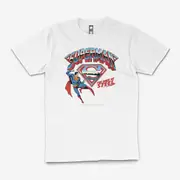 DC Comics Superhero Geek Superman Man Of Steel T-Shirt Unisex Tee White