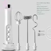 Milk Frother Electric Rechargeable 3 In 1 Milk Foam Maker Drink Coffee Mixer