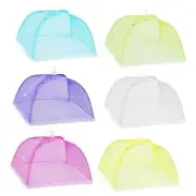 Pop-Up Mesh Food Covers Mesh 6 Pack Reusable Collapsible 6pcs Colorful-17x17in