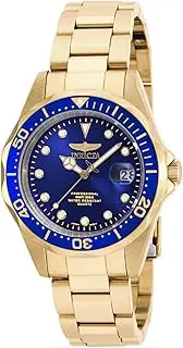 [Invicta] Women's Pro Diver 37.5mm Gold Tone Stainless Steel Quartz Watch, Gold (Model: 17051, 17052)