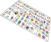 OKUMEYR 1 Sheet Animal Alphabet Wall Stickers Self Adhesive Number Letter Decals for Rooms Nursery Decor Easy to Install Mural Art for Themed Parties