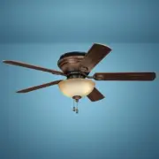 42" Aged Walnut Indoor LED Ceiling Fan Creme Cognac Glass Small Room Ventilator