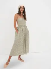 Free People Raleigh Midi Dress Size S $282