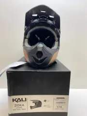 new Kali Protectives ZOKA STRIPE Full FACE Bicycle HELMET Blk/Bronz Youth Medium