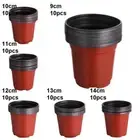 Soft Plastic Mini Two-Tone Plant Trays Flower Vases Nursery Pots Round Planter