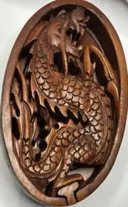 Dragon Secret Puzzle Stash Box Jewelry Box Hand Carved Wood Carving