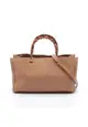 二奢 Pre-loved Gucci Bamboo shopper Medium Handbag tote bag leather pink beige 2WAY