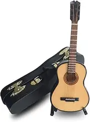 ALANO Classic Guitar Model Mini Guitar Model Mini Musical Ornament with Leather case (G-16-S)