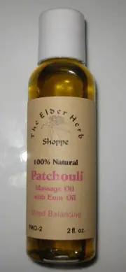 The Elder Herb Shoppe Patchouli Body Massage Oil w/ Emu Oil 2 oz All Natural