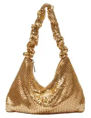 [Ravella] Disco Bag in Gold Mesh