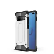 MCC Shockproof Samsung Galaxy S10+ Plus Heavy Duty Tough Case Cover S G975 [Silver]