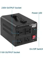 Lvyuan 2000W Transformer Step Up/Step Down Voltage Converter 110v-220v/220v-110v