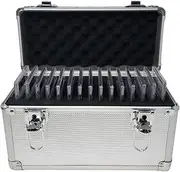 Dragonscale Precision Metal Slab Case – Holds 15 Graded Sports and Trading Cards – Durable Aluminum Storage Box for PSA, BGS, CGC Slabs – X-15 Silver