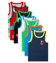 [Stella McCartney Kids] Stella McCartney Kids Set of 7 cotton vests Y 12 multicoloured