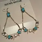 New Alexis Bittar Gold Tone Encrusted Drop Earrings/ Swarovski Crystals