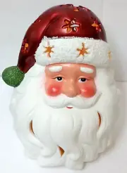 QVC Christmas Decoration Santa Claus Flameless LED Candle Luminary with Timer