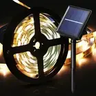 Solar Powered LED Light Strip Tape Lamp Outdoor Garden Waterproof Warm White AU