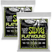 2591 ERNIE BALL REGULAR SLINKY FLATWOUND 10-46 ELECTRIC GUITAR STRINGS 2 SETS