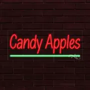 NEW "CANDY APPLES" w/UNDERLINE 30x12 INCH LED FLEX WINDOW/WALL INDOOR SIGN 31367