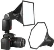 Flash Diffuser Light Softbox, [2 Pack] Speedlight Softbox Collapsible with St...