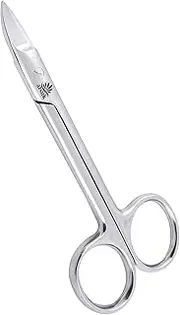 ARSUK Nail Scissors for Thick Nails of Men Women, Multi-Purpose Cuticle scissor Pedicure Manicure 4.25 Inch Long Handle & Strong Curved or Trim Nail, Eyebrow, Eyelash Toenail scissors.