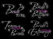 BRIDE TO BE RHINESTONE IRON ON TRANSFER HOT FIX BLING