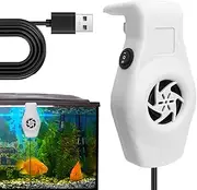 Aquarium Cooling Fan - Quiet Aquarium Fan USB Anti Rust Fish Tank Cooler,Aquarium Accessories Cooling Fan Anti Fade for Reptiles Freshwater Aquariums Homes Buniq