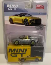 1/64 Mini GT Bentley Mulliner Bacalar (Silver w/Gold) Model Car MGT00406 - CHASE