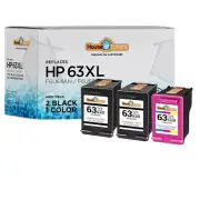 3PK Compatible With HP 63XL 2-Black & 1-Color for Envy 4520 4525 4521 4526 4511