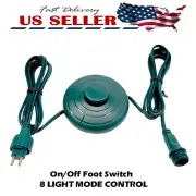 Christmas Tree Power Cord Foot Switch 8 Light Mode 1/2in for Ting Shen TS-LU13W