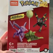 Mega Construx Pokemon Building Toy Kit, Umbreon & Espeon, 2 Action Figures NEW
