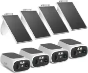 2K Solar Camera Outdoor Wireless, 2.4/5 Ghz WiFi Cameras for Home Security,130°-