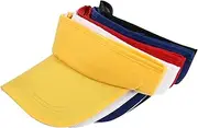 [Beavorty] Unisex Empty Top Hat 5 Pcs Visor Cap Sun Protection for Sports Walking Running