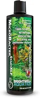 Brightwell Aquatics MicroBacter Start XLF - Concentrated Freshwater Nitrifying Bacteria - Quick Start Fish Tank Starter, Lift Microbe Levels & Water Filtering - Aquarium Water Treatments, 4.22 fl oz