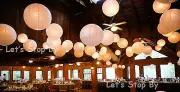 2x4"+2x8"+1x10" Paper Lantern + 5 white LED Light Wedding Party Decor Supplies