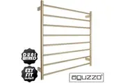 AGUZZO EZY FIT Heated Towel Rail - Round Tube - Dual Wired - (W900mm x H920mm) - Brushed Brass
