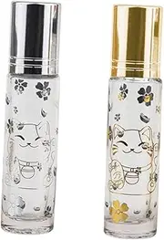 Baluue 2pcs Essential Oil Bottle Thick Bottles Perfume Travel Glass